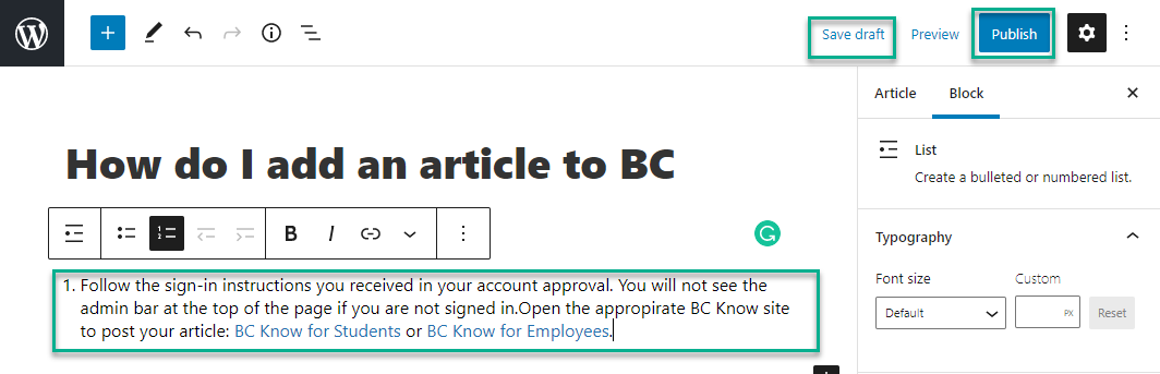 How Do I Write A New BC Know Article? – BC Knowledge For Employees